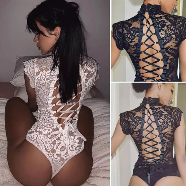 lace bodysuit lntimates super women romper high neck cross summer fashion body suits, Black;white
lace bodysuit lntimates super women romper high neck cross summer fashion body suits, Black;white