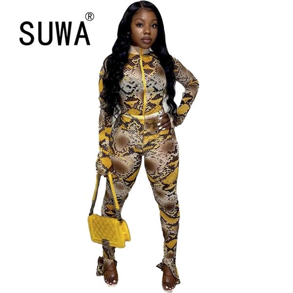 colorful snake printed casual fitness 2 piece outfits for women sets zipper long sleeve jacket jogger pants sportswear 210525, White
colorful snake printed casual fitness 2 piece outfits for women sets zipper long sleeve jacket jogger pants sportswear 210525, White