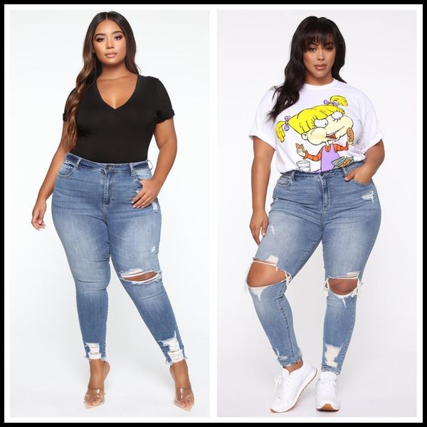 plus size high fashion women jean ripped skinny denim pencil pants casual stretch l 4xl global drop, Blue
plus size high fashion women jean ripped skinny denim pencil pants casual stretch l 4xl global drop, Blue