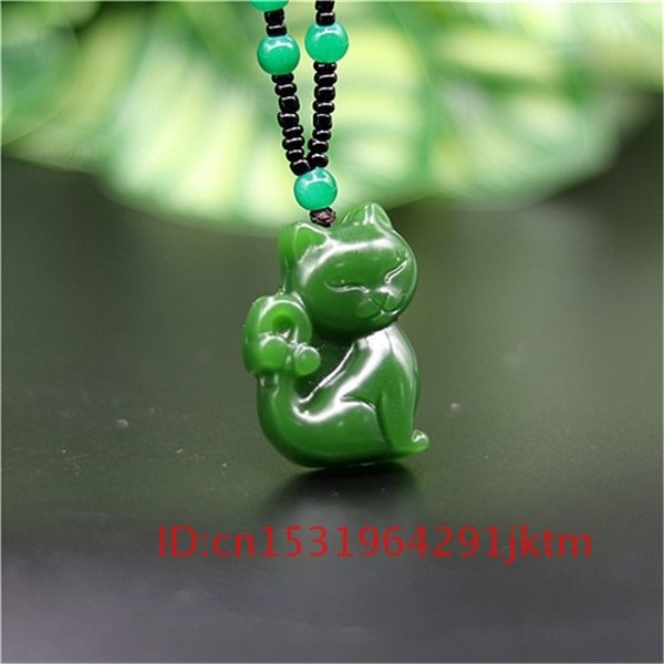 gifts natural amulet green charm necklace pendant for women jade jewelry fashion jadeite hand cat men chinese carved, Slivery;golden
gifts natural amulet green charm necklace pendant for women jade jewelry fashion jadeite hand cat men chinese carved, Slivery;golden