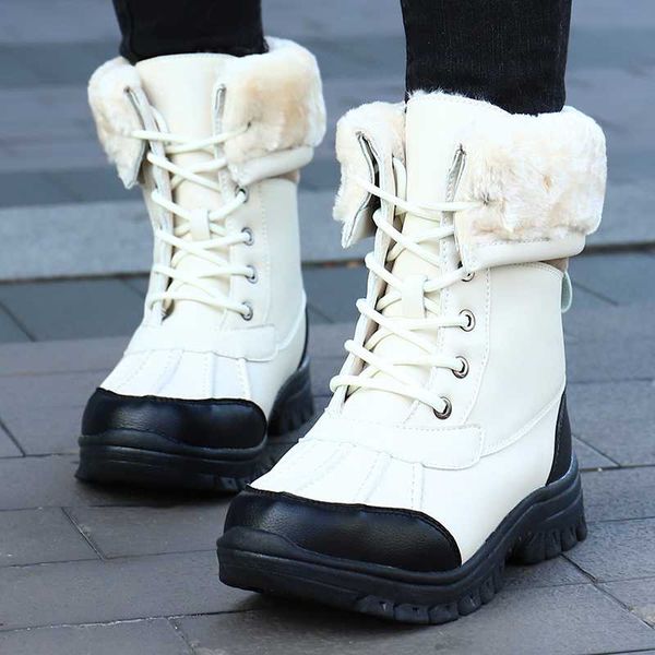boots winter women's leather large size plush warm high snow boot thickene waterproof anti-skid wear-resistant leisure cotton shoe, Black
boots winter women's leather large size plush warm high snow boot thickene waterproof anti-skid wear-resistant leisure cotton shoe, Black