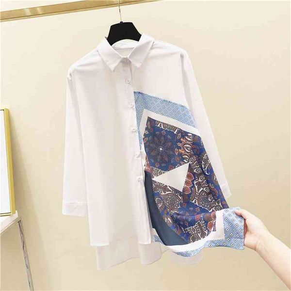 unique design autumn women's 3/4 sleeves turn down collar irregular print shirt female ladies shirts blouse a3629 210519, White
unique design autumn women's 3/4 sleeves turn down collar irregular print shirt female ladies shirts blouse a3629 210519, White