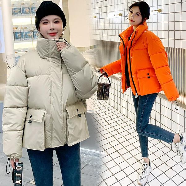 women's down & parkas european and american style 2021 glowing bright face women's fashion stand-up collar thickened short solid co, Black
women's down & parkas european and american style 2021 glowing bright face women's fashion stand-up collar thickened short solid co, Black