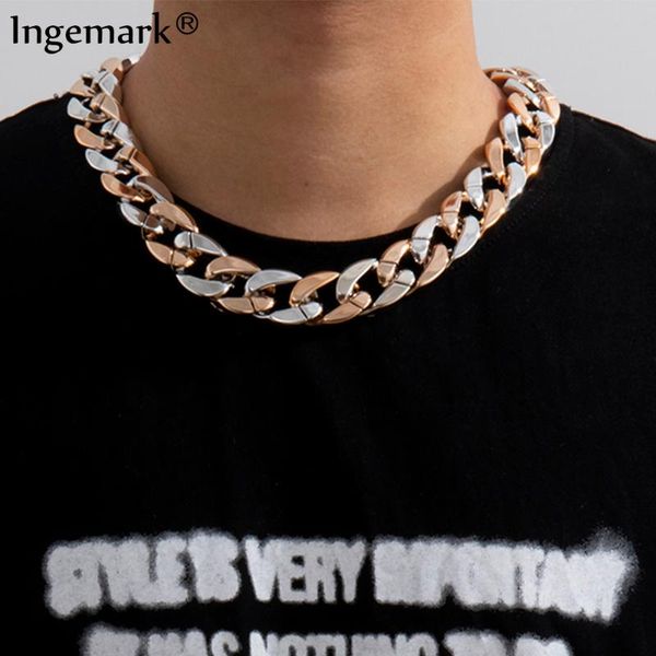 chokers exaggerated acrylic mixed color chunky chain necklace hip hop gothic choker neck jewelry for women men friends bijoux, Golden;silver
chokers exaggerated acrylic mixed color chunky chain necklace hip hop gothic choker neck jewelry for women men friends bijoux, Golden;silver