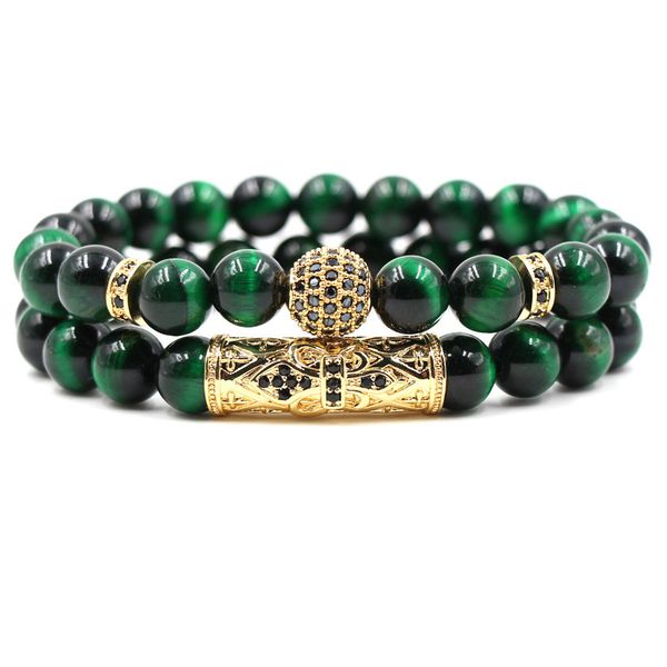 love bracelet beaded strands cubic zirconia copper ball green tiger eye gift couples men women bracelets, Black
love bracelet beaded strands cubic zirconia copper ball green tiger eye gift couples men women bracelets, Black