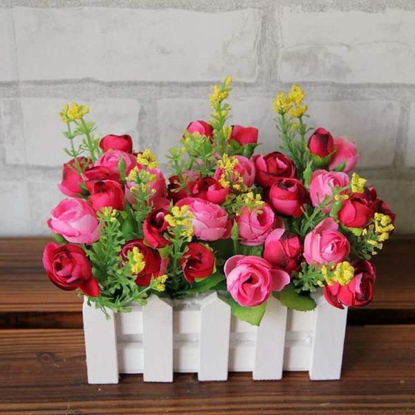 decorative flowers & wreaths home 16cm wooden fence small tea buds rural simulation flower set living room decoration silk coffee table
decorative flowers & wreaths home 16cm wooden fence small tea buds rural simulation flower set living room decoration silk coffee table