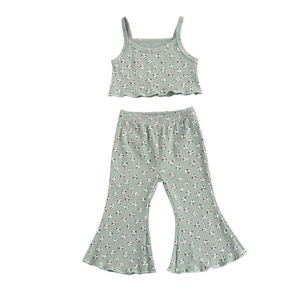 clothing sets summer cute kids baby girl flowers two-pieces fashion sleeveless straps crop +flared pants child outfits, White
clothing sets summer cute kids baby girl flowers two-pieces fashion sleeveless straps crop +flared pants child outfits, White