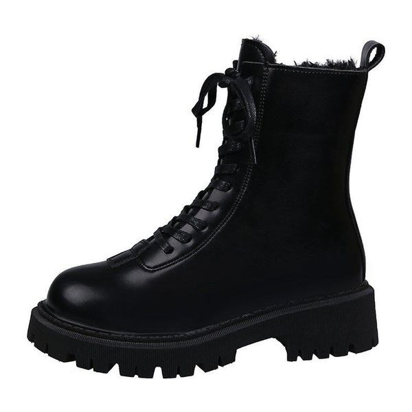 boots women shoes 2021 pu leather ankle warm plush platform heel motorcycle fashion female british style, Black
boots women shoes 2021 pu leather ankle warm plush platform heel motorcycle fashion female british style, Black