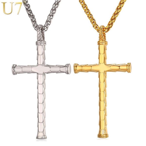pendant necklaces u7 cross necklace silver/gold color stainless steel dragon charm & chain for men/women christian jewelry 2021 p1059
pendant necklaces u7 cross necklace silver/gold color stainless steel dragon charm & chain for men/women christian jewelry 2021 p1059
