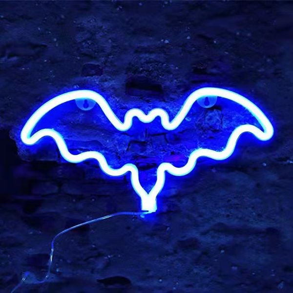 ins led neon signs lights hang bat design decoration indoor night light for party halloween 
ins led neon signs lights hang bat design decoration indoor night light for party halloween