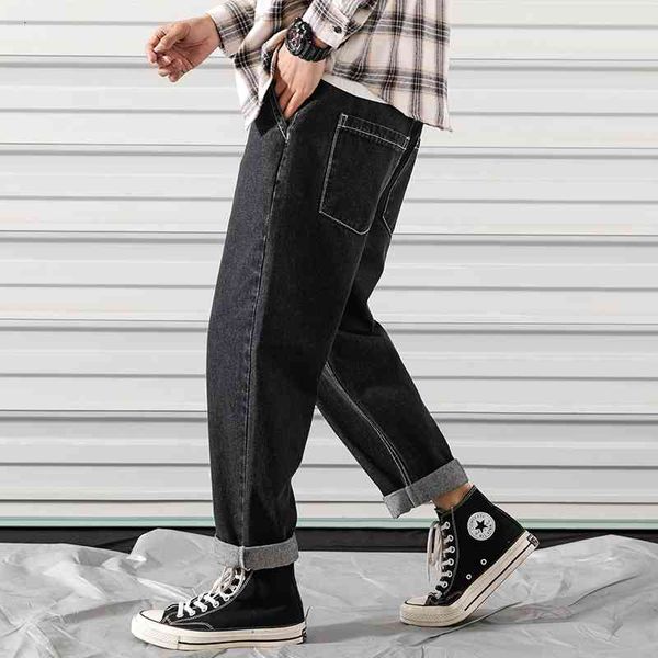 men's jeans mens black pants straight loose youthful shalwar casual slacks wide leg pants men denim harem harajuku male trousers n, Blue
men's jeans mens black pants straight loose youthful shalwar casual slacks wide leg pants men denim harem harajuku male trousers n, Blue
