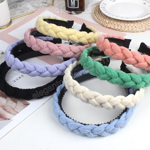 fashion women headband spring color braided hairband solid color fresh turban hair accessories, Silver
fashion women headband spring color braided hairband solid color fresh turban hair accessories, Silver
