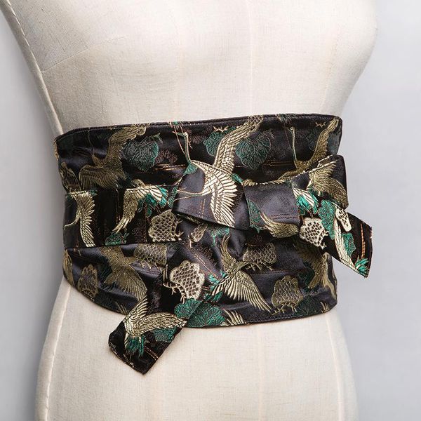 belts women's runway fashion print satin cummerbunds female dress corsets waistband decoration wide belt r2767, Black;brown
belts women's runway fashion print satin cummerbunds female dress corsets waistband decoration wide belt r2767, Black;brown
