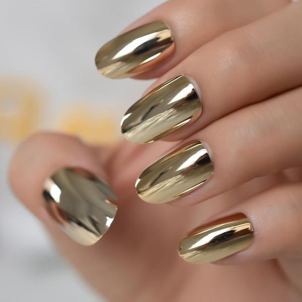 false nails metallic champagne gold press on fake metal shiny punk style plating acrylic round reflective mirror nail art tips, Red;gold
false nails metallic champagne gold press on fake metal shiny punk style plating acrylic round reflective mirror nail art tips, Red;gold