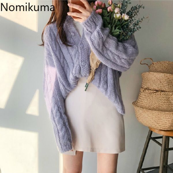 nomikuma elegant fashion v neck long sleeve cardigan women solid color single breasted vintage sweater korean 3b941 210514, White;black
nomikuma elegant fashion v neck long sleeve cardigan women solid color single breasted vintage sweater korean 3b941 210514, White;black