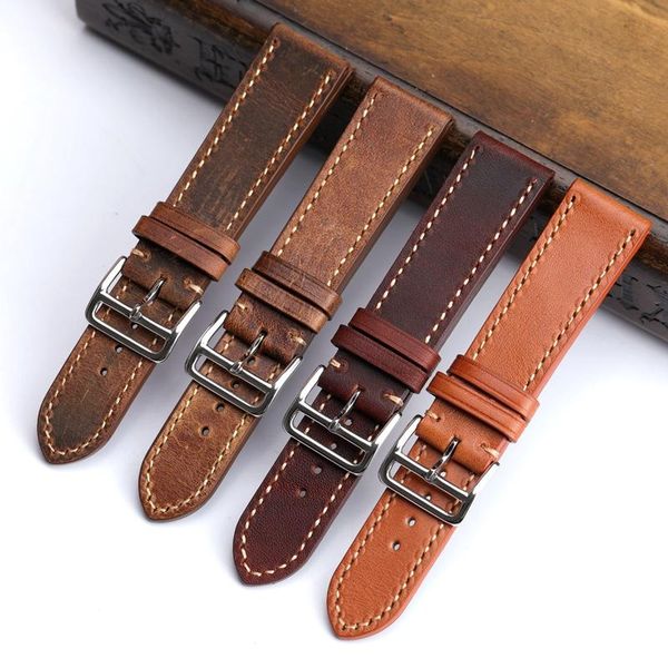 watch bands handmade brown leather watchband 20 22 18mm soft antique style first layer strap for men and women, Black;brown
watch bands handmade brown leather watchband 20 22 18mm soft antique style first layer strap for men and women, Black;brown
