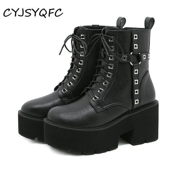 boots cyjsyqfc punk cool street rivets high platform women ankle autumn winter lace up thick bottom lady gothic style, Black
boots cyjsyqfc punk cool street rivets high platform women ankle autumn winter lace up thick bottom lady gothic style, Black