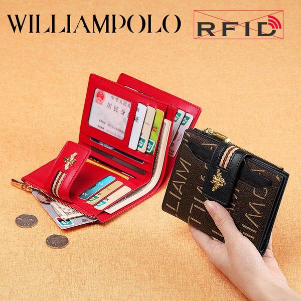 wallets williampolo wallet women short rfid hasp pluggable driver's license card sleeve zipper coin purse fashion large capacity, Red;black
wallets williampolo wallet women short rfid hasp pluggable driver's license card sleeve zipper coin purse fashion large capacity, Red;black