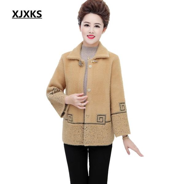 women's wool & blends xjxks 2021 coats long sleeve elegant office jacket female turn down collar casual coat women knitted woolen, Black
women's wool & blends xjxks 2021 coats long sleeve elegant office jacket female turn down collar casual coat women knitted woolen, Black