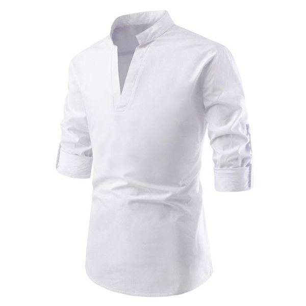 men solid colour pullover leader loop long sleeve shirt fashion casual men's shirts, White;black
men solid colour pullover leader loop long sleeve shirt fashion casual men's shirts, White;black