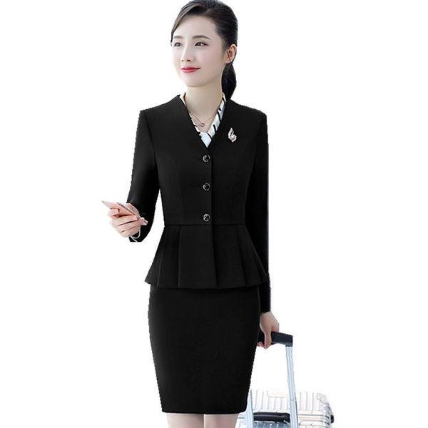 women's suits & blazers fmasuth female black formal business skirt suit autumn ruffle slim blazer jacket+ol 2 pieces office uniform set, White;black
women's suits & blazers fmasuth female black formal business skirt suit autumn ruffle slim blazer jacket+ol 2 pieces office uniform set, White;black