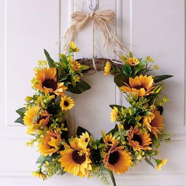 decorative flowers & wreaths artificial sunflower summer wreath home fake flower with green leaves for front door festival party diy decor
decorative flowers & wreaths artificial sunflower summer wreath home fake flower with green leaves for front door festival party diy decor
