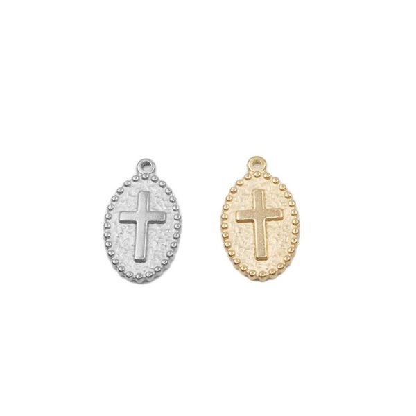 charms 5pcs 14*23mm wholesell stainless steel oval cross pendant diy necklace earrings bracelets unfading 2 colors, Bronze;silver
charms 5pcs 14*23mm wholesell stainless steel oval cross pendant diy necklace earrings bracelets unfading 2 colors, Bronze;silver