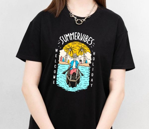 women's t-shirt summervibes funny rowing skeleton shirt summer style grunge tumblr shirts women aesthetic art vintage tee top, White
women's t-shirt summervibes funny rowing skeleton shirt summer style grunge tumblr shirts women aesthetic art vintage tee top, White