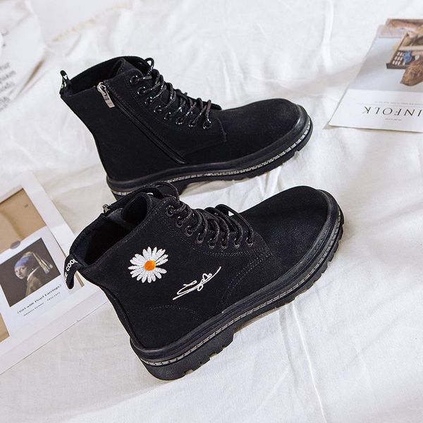 boots 2021 women genuine leather shoes for winter woman casual autumn botas mujer female ankle, Black