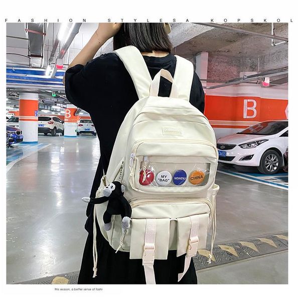 backpack 3495 korean version of high school students large-capacity campus summer solid color travel
backpack 3495 korean version of high school students large-capacity campus summer solid color travel