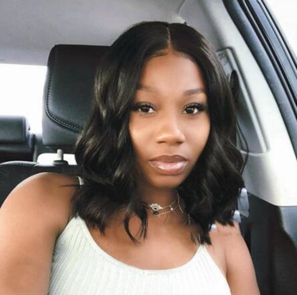 human peruvian body wave wig hair pre-plucked hairline wavy 8-14 inch short bob lace closure wigs, Black;brown