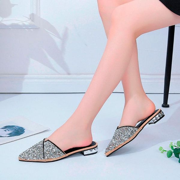 slippers sagace shoes woman summer low heel casual flat with pointed toe diamond rubber outside sandals2021 jan11, Black
slippers sagace shoes woman summer low heel casual flat with pointed toe diamond rubber outside sandals2021 jan11, Black