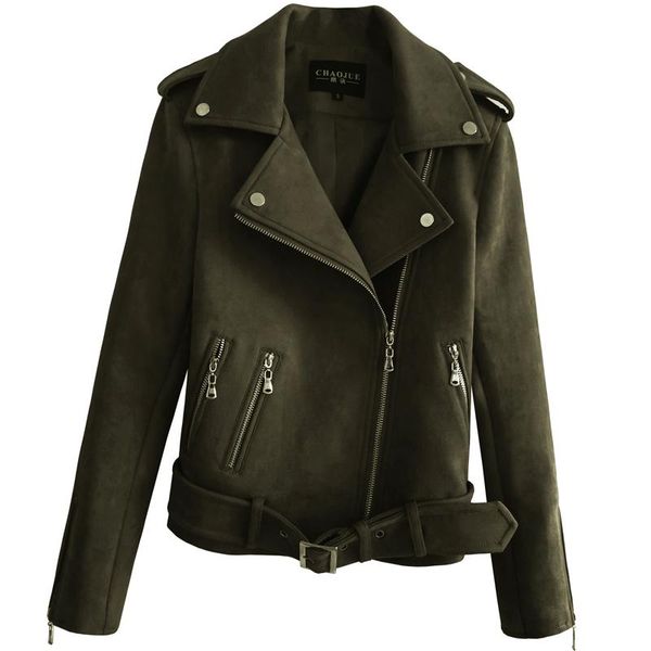women's jackets 2021 spring autumn deerskin jacket slim short outerwear black armygreen female motor biker cool coat original design, Black;brown
women's jackets 2021 spring autumn deerskin jacket slim short outerwear black armygreen female motor biker cool coat original design, Black;brown