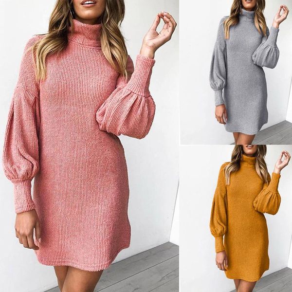 casual dresses women lantern sleeve straight sweater dress long turtleneck solid elegant knitted pullovers 2021 winter, Black;gray
casual dresses women lantern sleeve straight sweater dress long turtleneck solid elegant knitted pullovers 2021 winter, Black;gray