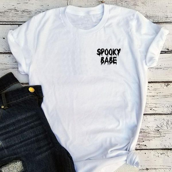 women's t-shirt spooky babe women fashion ghost tee funny thanksgiving graphic print halloween shirt witch tshirt 2021 vintage, White
women's t-shirt spooky babe women fashion ghost tee funny thanksgiving graphic print halloween shirt witch tshirt 2021 vintage, White