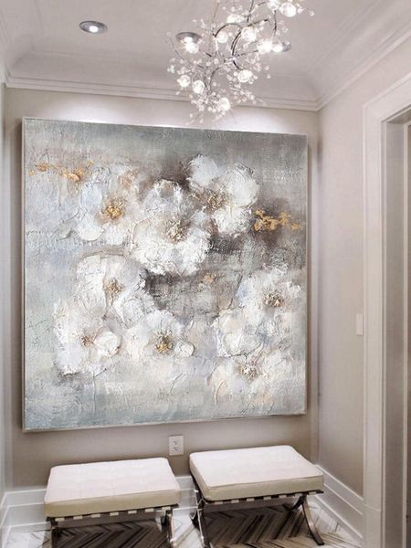 paintings texture white flower picture wall art hand painted modern abstract oil painting on canvas for living room home decor no frame
paintings texture white flower picture wall art hand painted modern abstract oil painting on canvas for living room home decor no frame