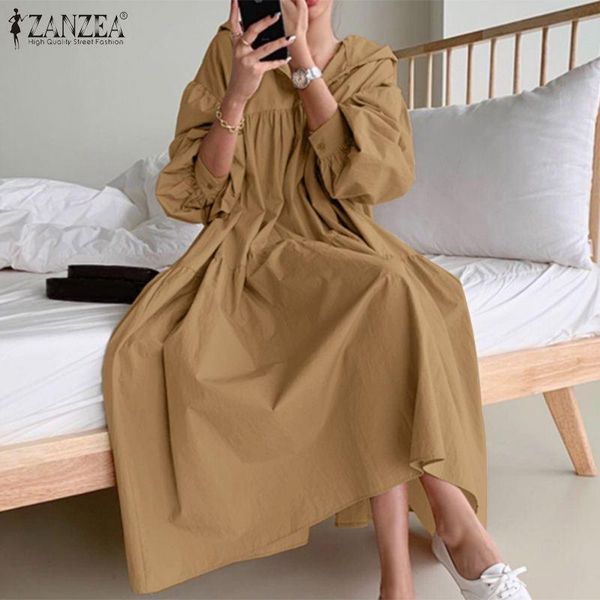 oversized zanzea women hooded dress 2021 spring casual ruffle maxi vestidos ladies retro vintage puff sleeve solid long sundress dresses, Black;gray
oversized zanzea women hooded dress 2021 spring casual ruffle maxi vestidos ladies retro vintage puff sleeve solid long sundress dresses, Black;gray