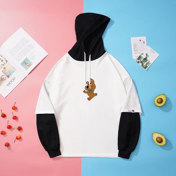 women's hoodies & sweatshirts autumn spring kawaii cartoon dog print hoodie women casual harajuku spell color patchwork hooded couples, Black
women's hoodies & sweatshirts autumn spring kawaii cartoon dog print hoodie women casual harajuku spell color patchwork hooded couples, Black