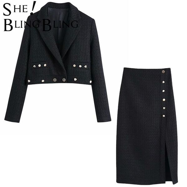 sheblingbling za woman casual traf outfits female autumn ornate buttons tweed woolen cropped jacket + midi skirt 2 pie sets 211106, White
sheblingbling za woman casual traf outfits female autumn ornate buttons tweed woolen cropped jacket + midi skirt 2 pie sets 211106, White