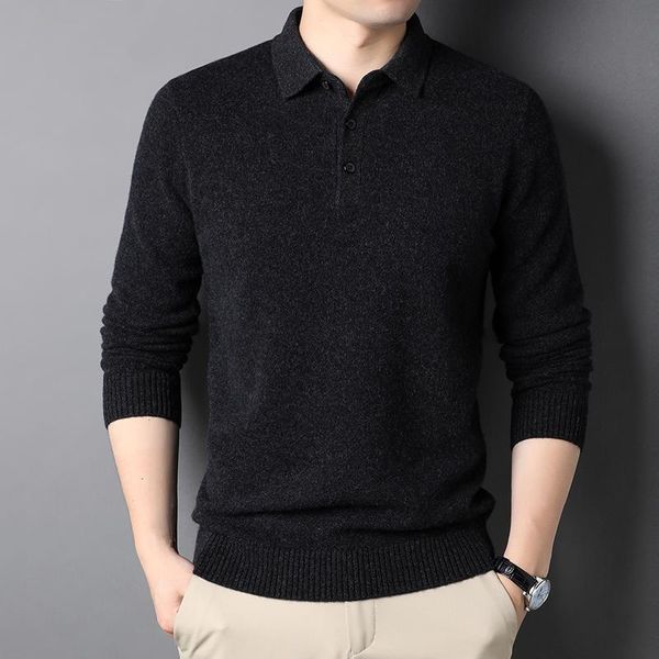 men's sweaters winter sweater lapel pullover shirt collar backing knitted business 100% pure wool, White;black
men's sweaters winter sweater lapel pullover shirt collar backing knitted business 100% pure wool, White;black