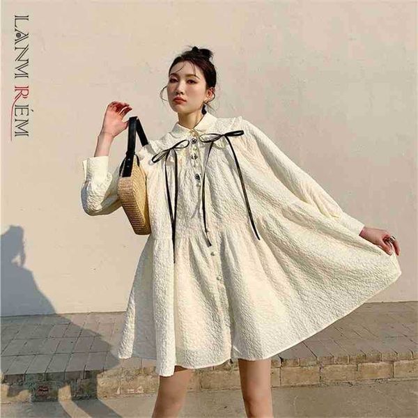 women's beige lotus leaf dress peter pan collar long sleeve loose fit fashion trendy spring autumn 2e1334 210526, Black;gray
women's beige lotus leaf dress peter pan collar long sleeve loose fit fashion trendy spring autumn 2e1334 210526, Black;gray