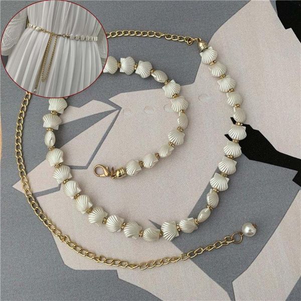 belts women belt shell pearl waist chain for girls dress decorative thin summer brand design waistband, Black;brown
belts women belt shell pearl waist chain for girls dress decorative thin summer brand design waistband, Black;brown