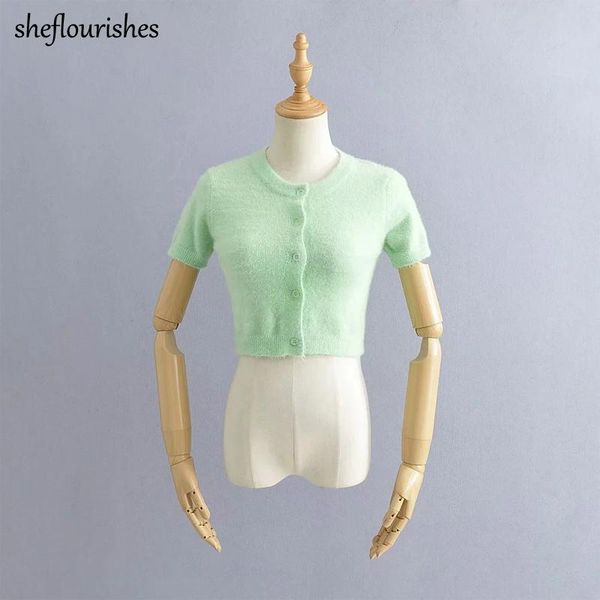 women's knits & tees knit sweater women 2021 summer short sleeve cardigan kawaii mohair soft o neck solid white black green
women's knits & tees knit sweater women 2021 summer short sleeve cardigan kawaii mohair soft o neck solid white black green