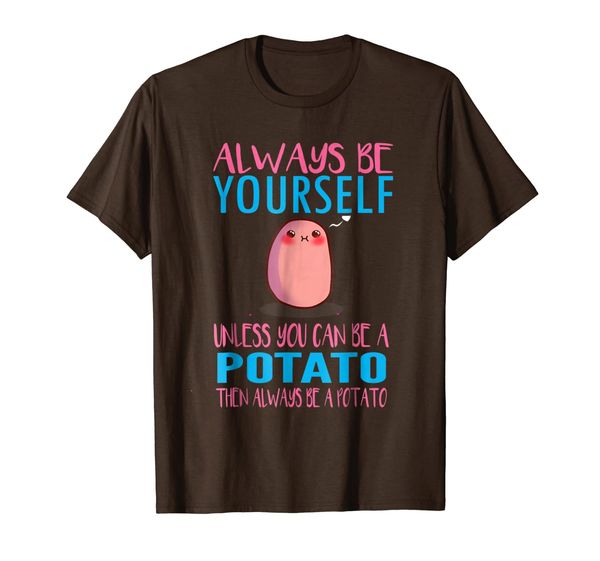 cute always be a potato t-shirt i love potatoes shirt gift, White;black 
cute always be a potato t-shirt i love potatoes shirt gift, White;black