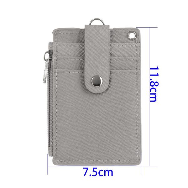 card holders fashion pu leather business id holder credit badge bus cards cover coin purse wallet with keychain, Brown;gray
card holders fashion pu leather business id holder credit badge bus cards cover coin purse wallet with keychain, Brown;gray
