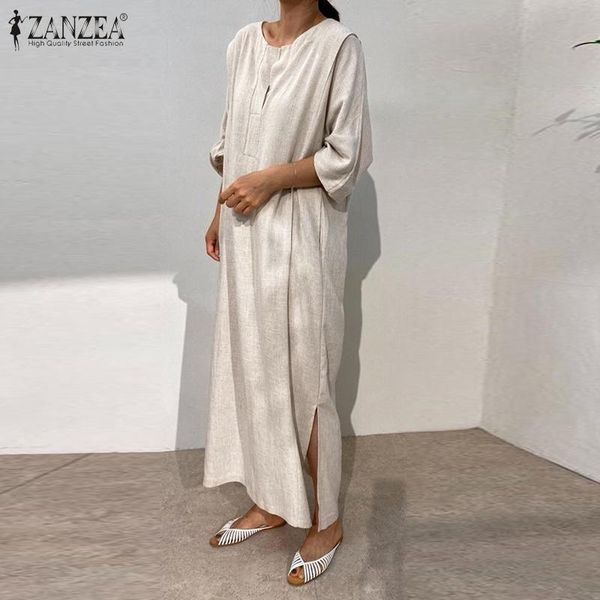 casual dresses 2021 elegant women zanzea female maxi long vestidos spring slipt fork sundress oversized 5xl solid robe femme, Black;gray
casual dresses 2021 elegant women zanzea female maxi long vestidos spring slipt fork sundress oversized 5xl solid robe femme, Black;gray