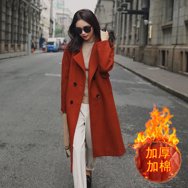 women's trench coats thickened mid-length hepburn women korean-style wool coat from the loose of two breasted woolen jacket n1p7, Tan;black
women's trench coats thickened mid-length hepburn women korean-style wool coat from the loose of two breasted woolen jacket n1p7, Tan;black