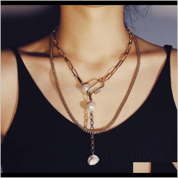 necklaces & pendants drop delivery 2021 punk multi layer chunky thick pearl choker women vintage metal link chain long pendant necklace jewe, Silver
necklaces & pendants drop delivery 2021 punk multi layer chunky thick pearl choker women vintage metal link chain long pendant necklace jewe, Silver