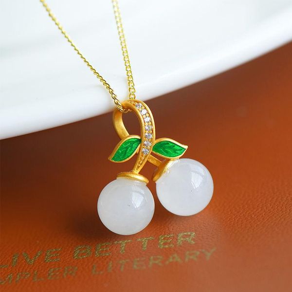 chains silver natural hetian white jade plant pendant necklace chinese style retro unique ancient gold craft women's brand jewelry
chains silver natural hetian white jade plant pendant necklace chinese style retro unique ancient gold craft women's brand jewelry