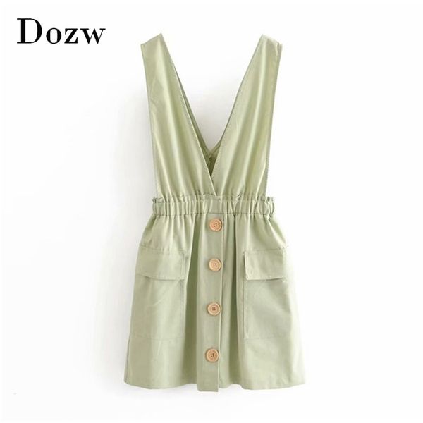 women solid v neck mini cotton dress pockets button decorate a line sleeveless backless fashion lady es ropa mujer 210515, Black;gray
women solid v neck mini cotton dress pockets button decorate a line sleeveless backless fashion lady es ropa mujer 210515, Black;gray